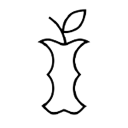 Icon Depicting An Eaten Apple Core